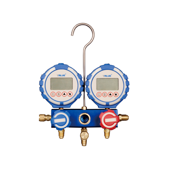 Манометрический коллектор электр. VALUE; VDG-2-S1 (134/410/1234yf/32 всего 9 газов;шланги150см;кейс)