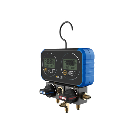 Манометрический коллектор электр. VALUE NAVTEC; VRM2-0101i (R134/410/32 - 9 газов;шланги150см;кейс)