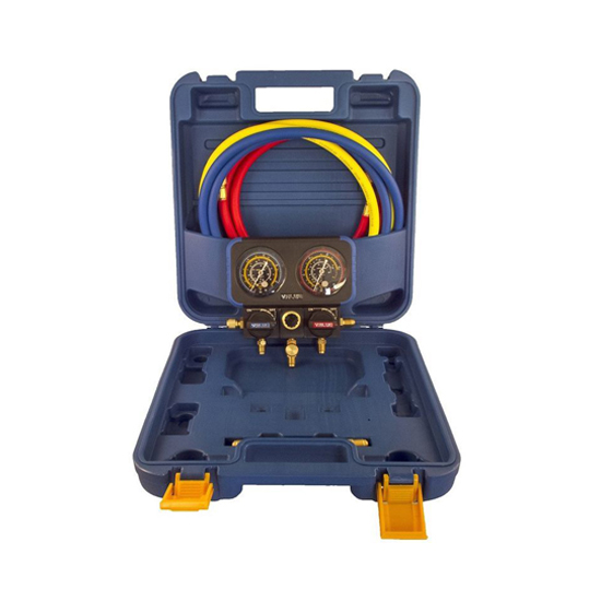Манометрический коллектор VALUE NAVTEC; VRM2-B-0401 (R22/134A/410A/407C; ø68мм; шланги 150см; кейс)