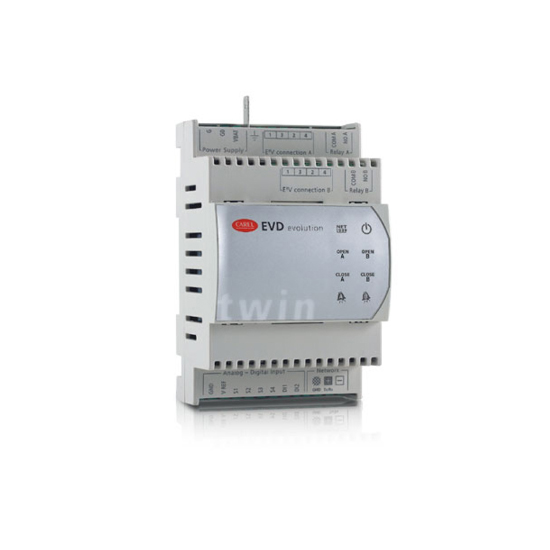 Контроллер (драйвер) универсальный CAREL; EVD0000T20 (RS485/MODBUS, на 2 вентиля, для всех ТРВ)